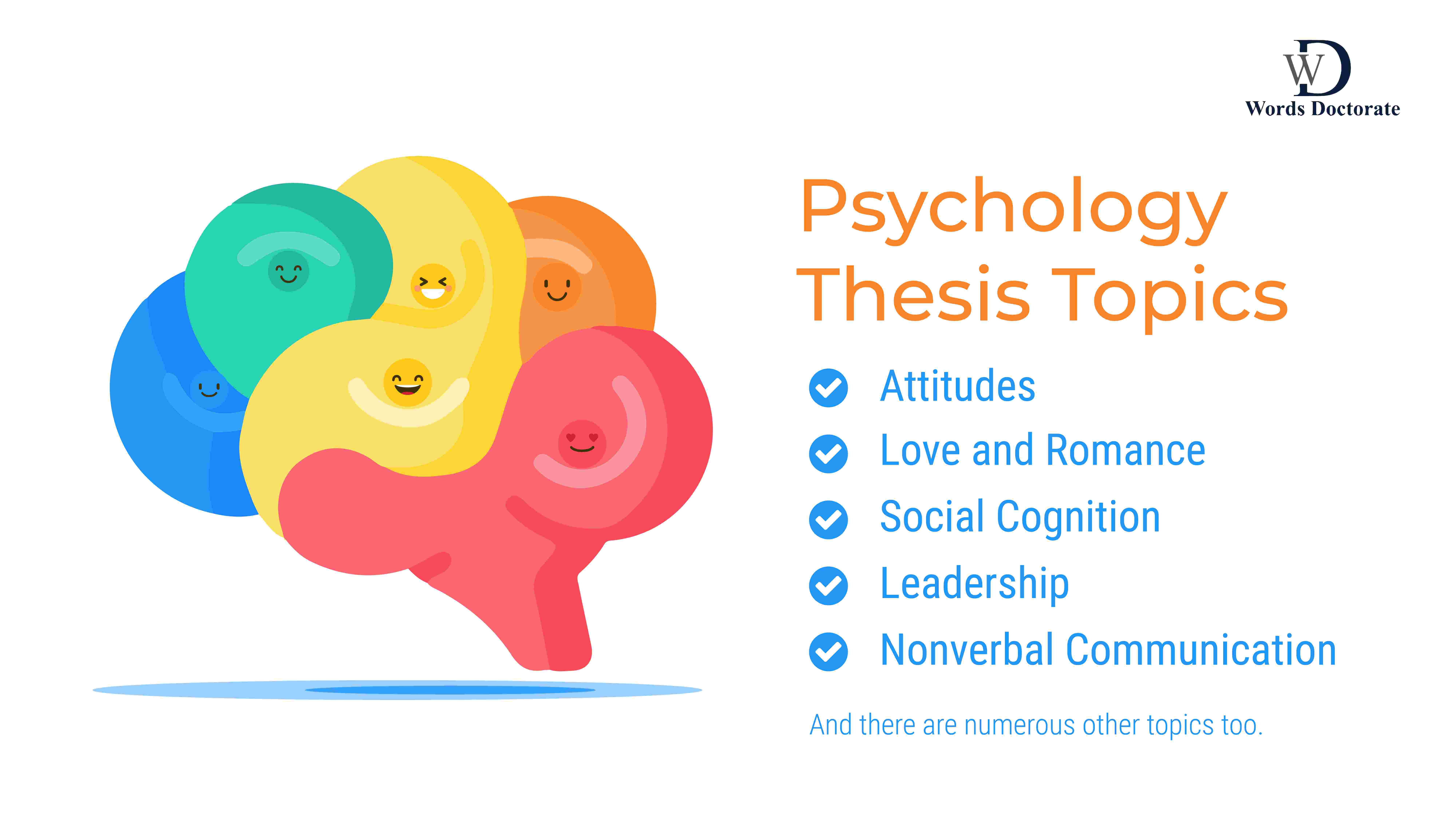 Get 100% Unique Psychology Thesis Topics Ideas - Examples